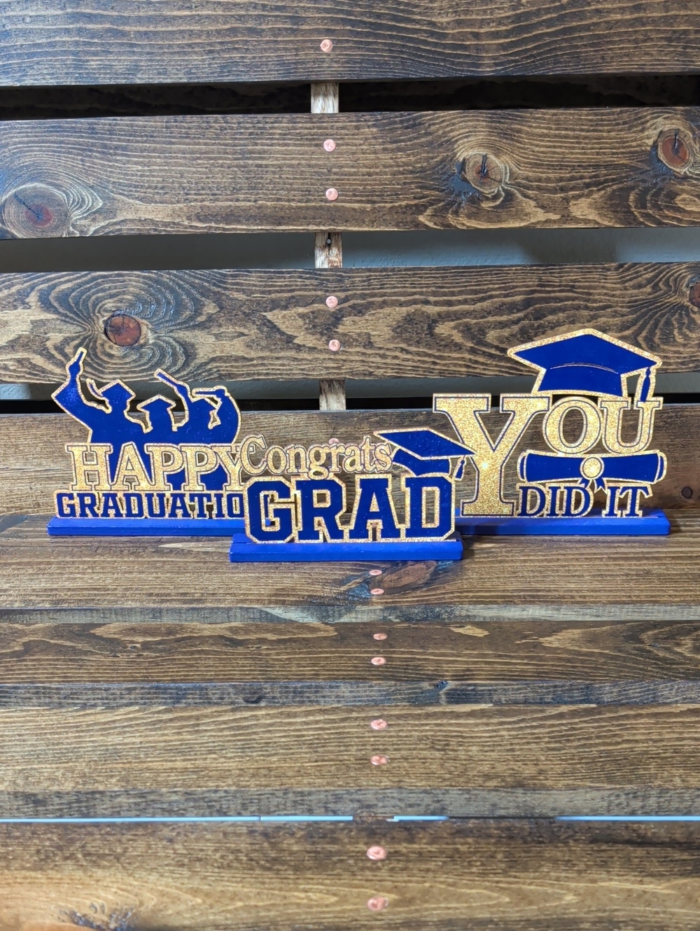 Purple and Gold Graduation Tabletop Decorations
